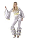 Silver Disco Diva Jumpsuit Costume